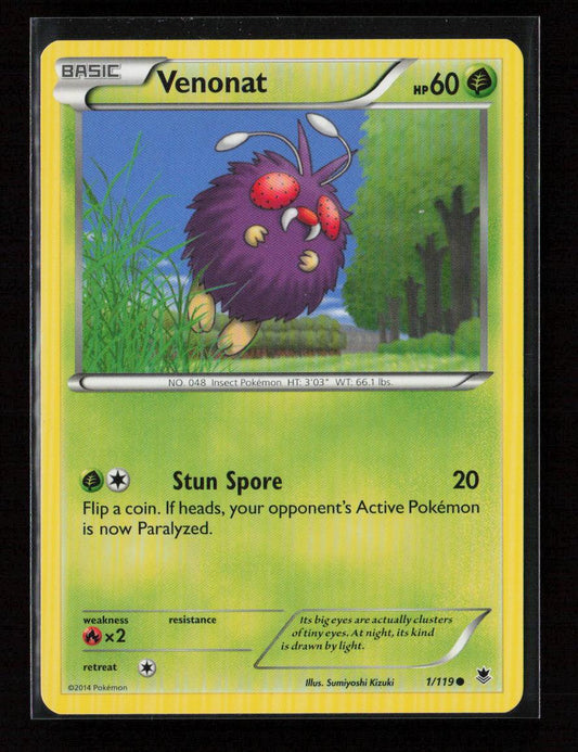Venonat Common XY - Phantom Forces 1/119 NM - Kang's Collectibles