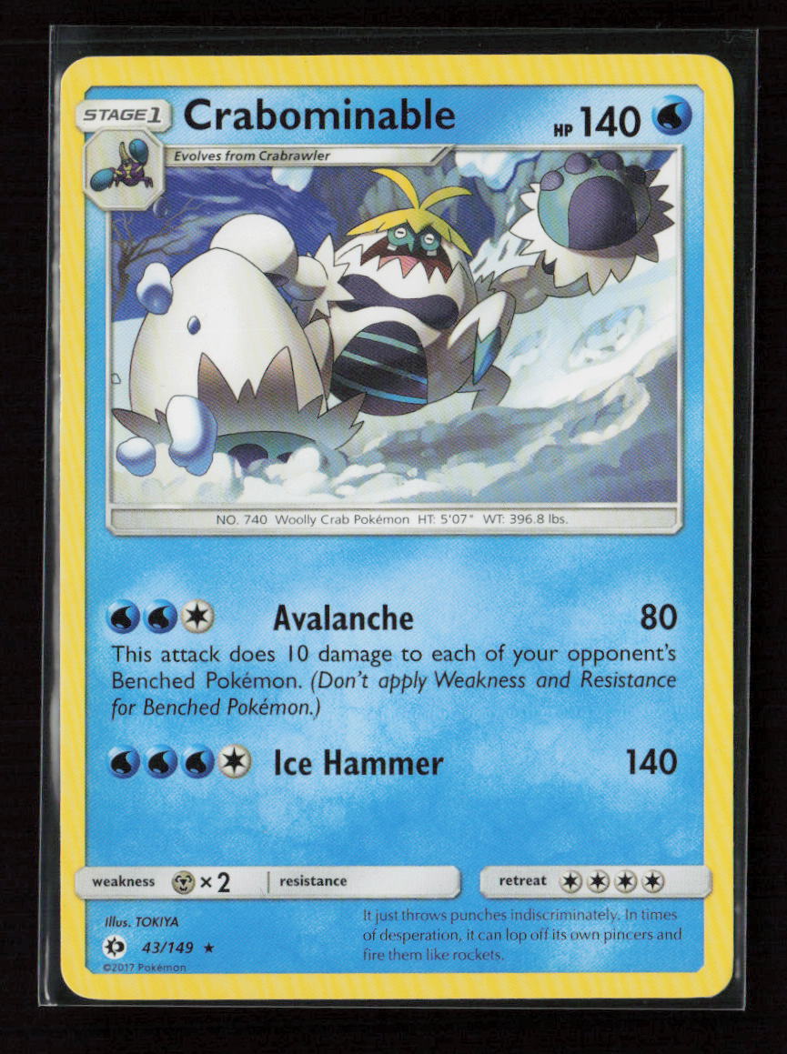 Crabominable Rare SM Base Set 43/149 LP
