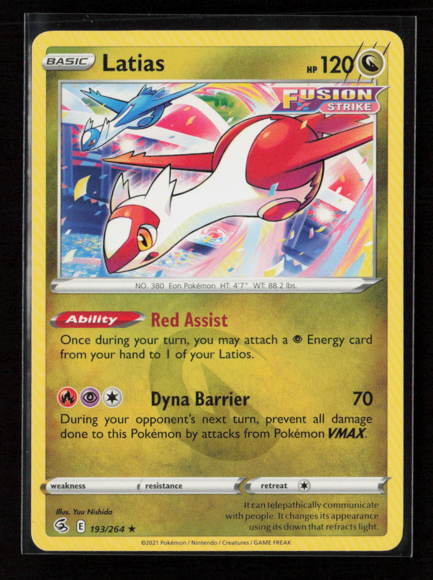 Latias Rare SWSH08: Fusion Strike 193/264 LP