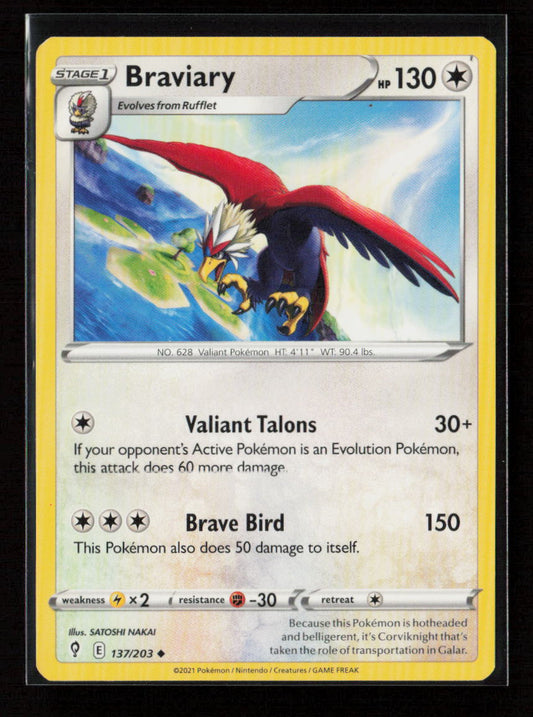 Braviary Uncommon SWSH07: Evolving Skies 137/203 LP