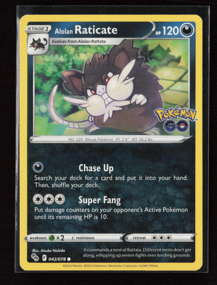 Alolan Raticate Common Pokemon GO 042/078 LP