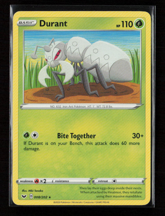 Durant Rare SWSH01: Sword & Shield Base Set 008/202 LP