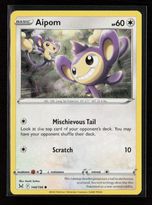 Aipom Common SWSH11: Lost Origin 144/196 LP