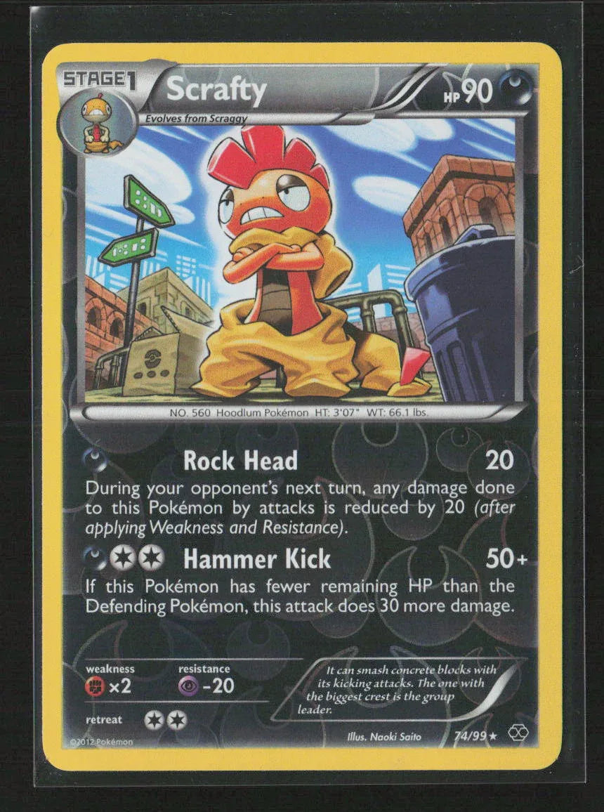 Scrafty Holo Rare Next Destinies 74/99 NM - Kang's Collectibles