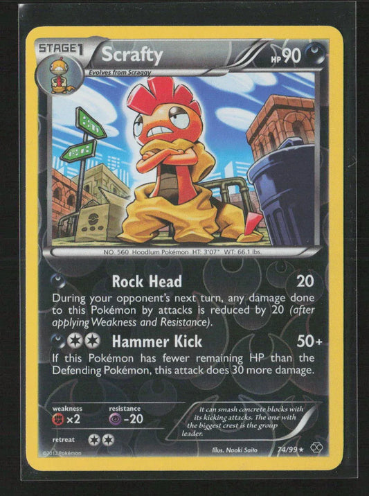 Scrafty Holo Rare Next Destinies 74/99 NM - Kang's Collectibles