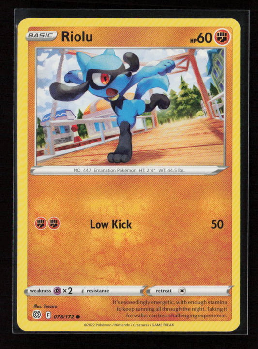 Riolu Common SWSH09: Brilliant Stars 078/172 NM