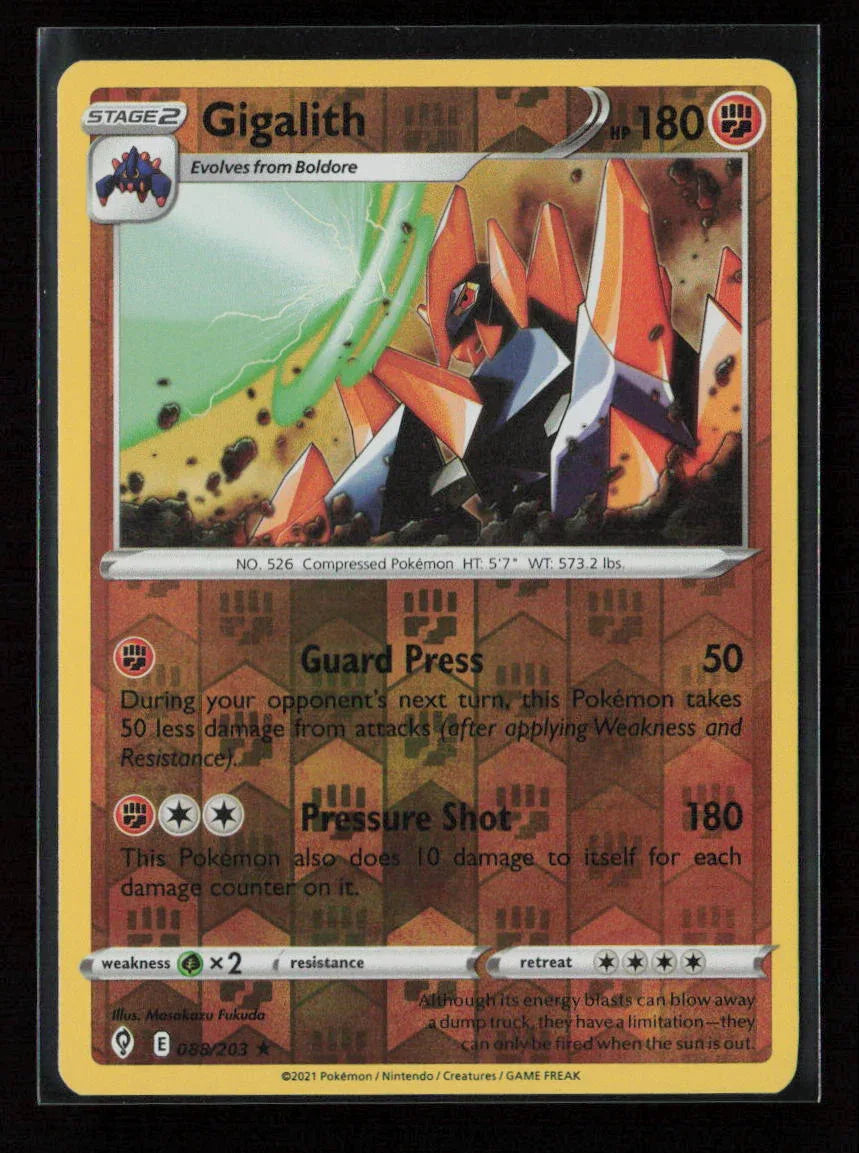 Gigalith Rare SWSH07: Evolving Skies 088/203 NM - Kang's Collectibles