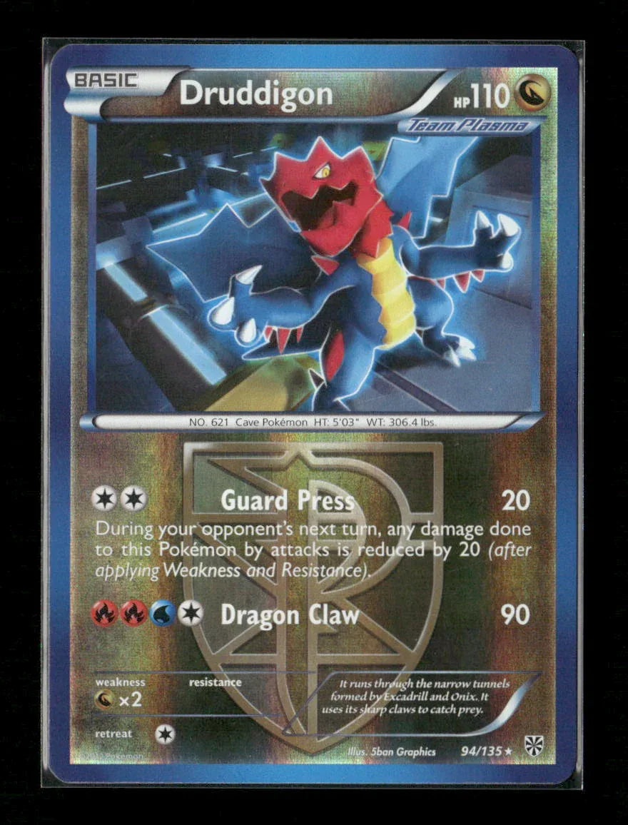 Druddigon - (BW Plasma Storm) Holo Rare Deck Exclusives 094/135 LP - Kang's Collectibles