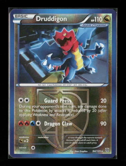 Druddigon - (BW Plasma Storm) Holo Rare Deck Exclusives 094/135 LP - Kang's Collectibles