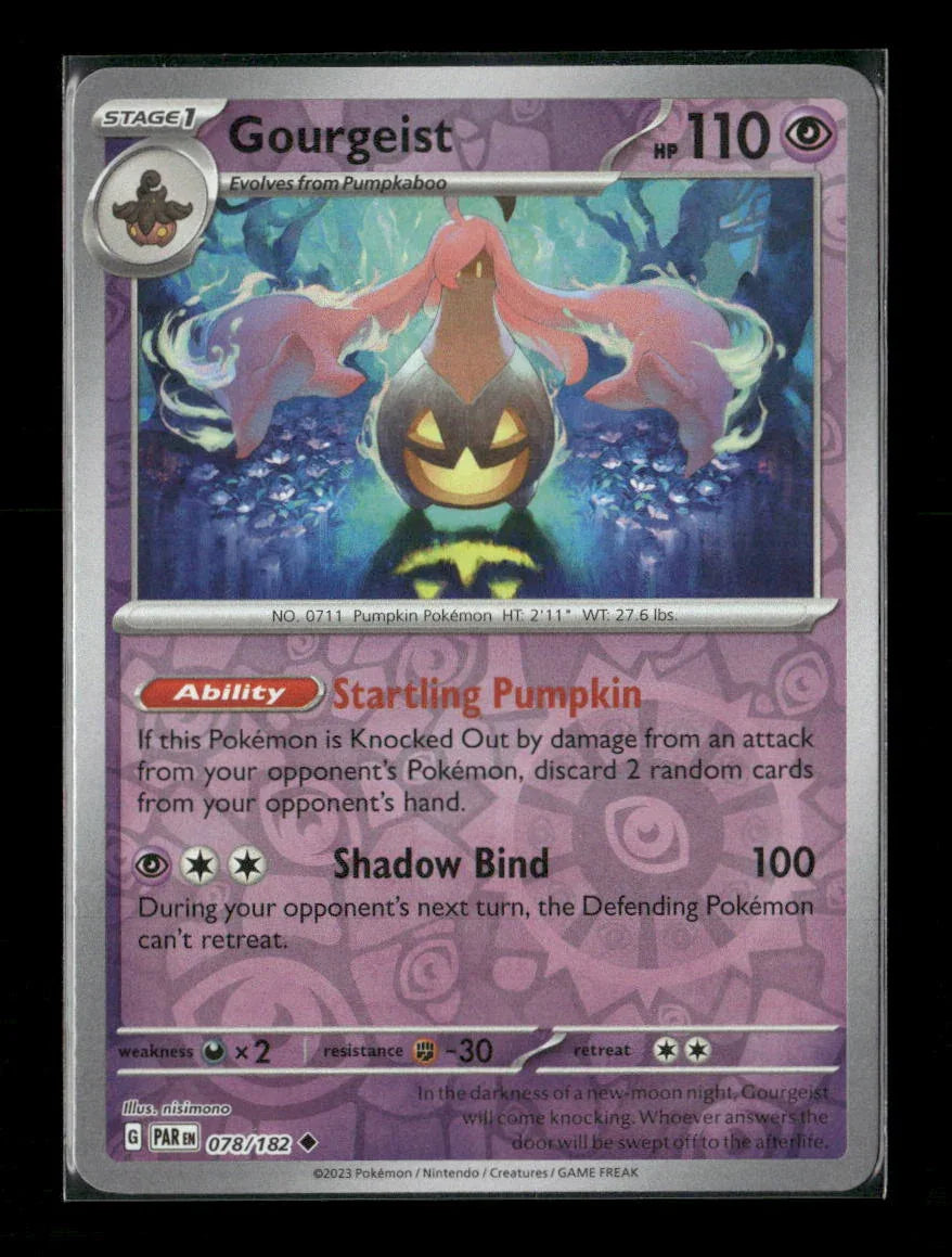 Gourgeist Uncommon SV04: Paradox Rift 078/182 LP - Kang's Collectibles