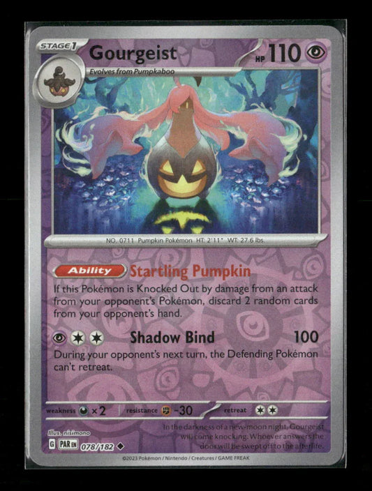 Gourgeist Uncommon SV04: Paradox Rift 078/182 LP - Kang's Collectibles