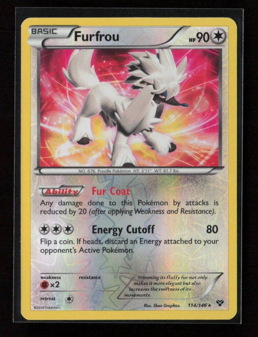 Furfrou Holo Rare XY Base Set 114/146 LP - Kang's Collectibles