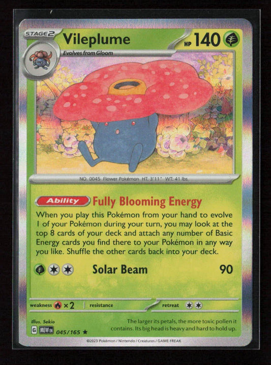 Vileplume Rare SV: Scarlet & Violet 151 045/165 NM - Kang's Collectibles