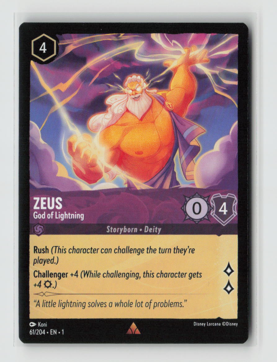 Zeus - God of Lightning Rare The First Chapter 61/204 NM