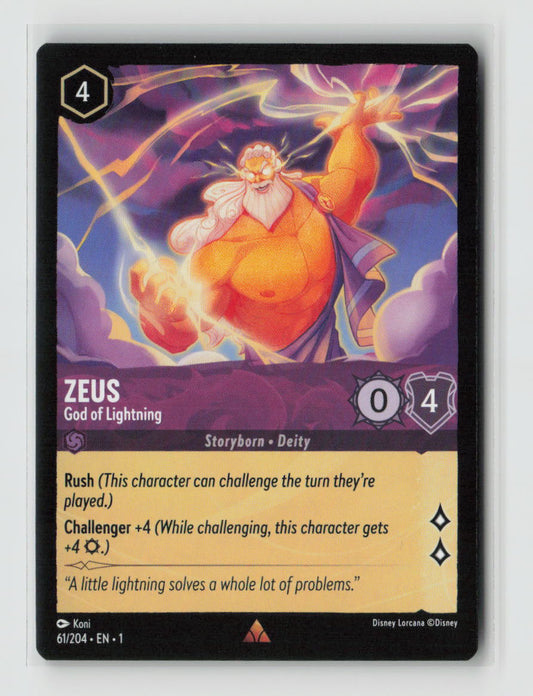 Zeus - God of Lightning Rare The First Chapter 61/204 NM