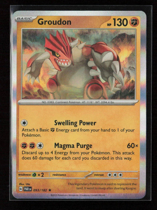 Groudon - Rare SV04: Paradox Rift 093/182 NM - Kang's Collectibles
