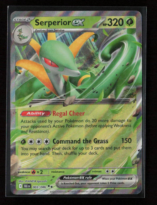 Serperior ex Double Rare SV: Black Bolt 003/086 NM - Kang's Collectibles