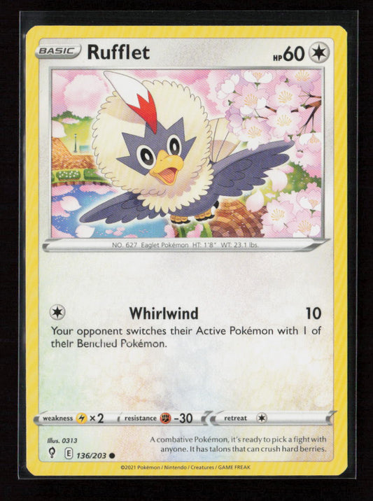 Rufflet Common SWSH07: Evolving Skies 136/203 LP