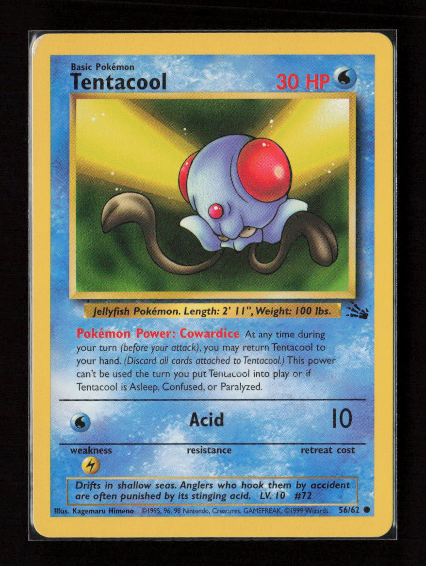 Tentacool Common Fossil 56/62 LP