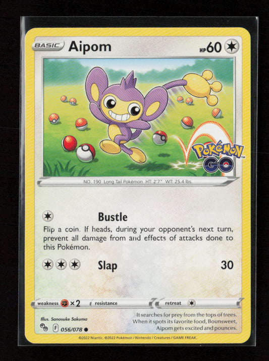Aipom Common Pokemon GO 056/078 NM