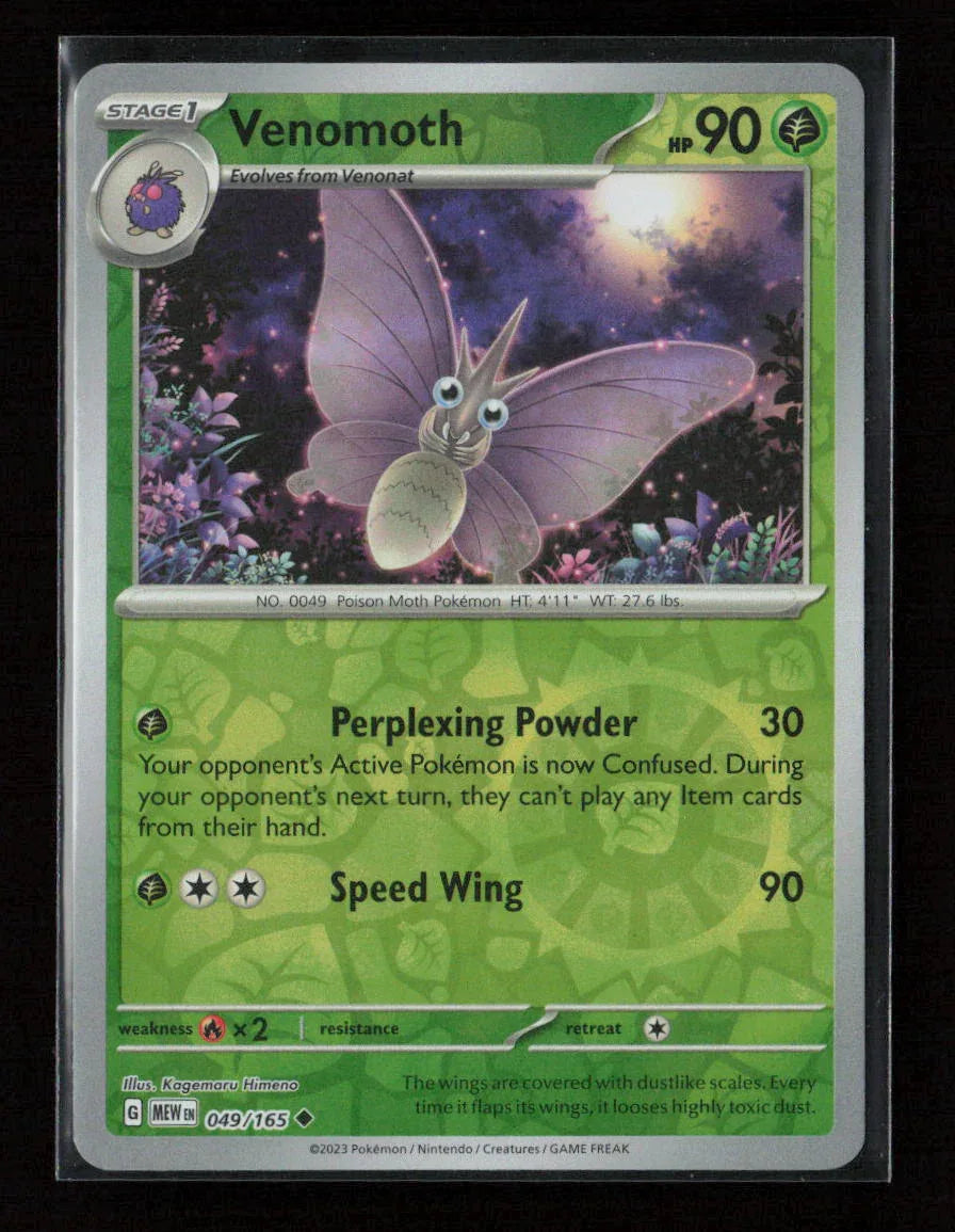 Venomoth Uncommon SV: Scarlet & Violet 151 049/165 NM - Kang's Collectibles