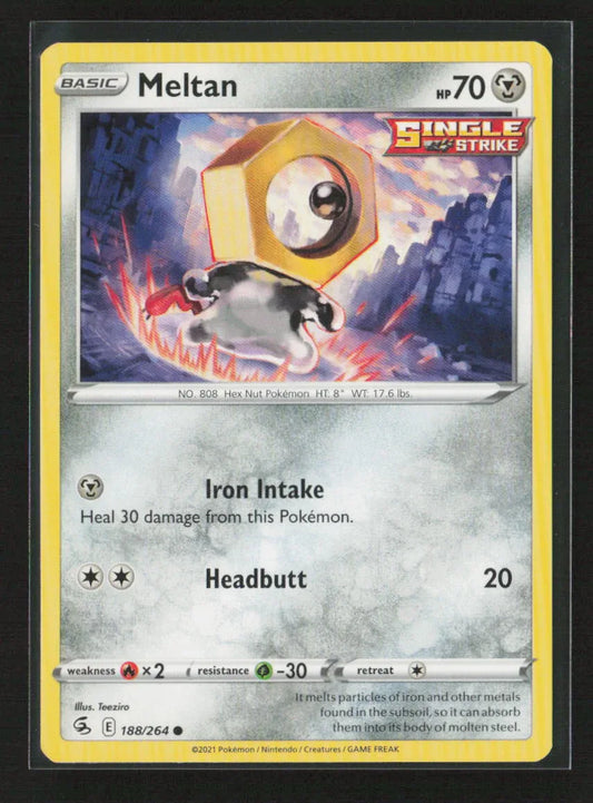 Meltan Common SWSH08: Fusion Strike 188/264 NM - Kang's Collectibles