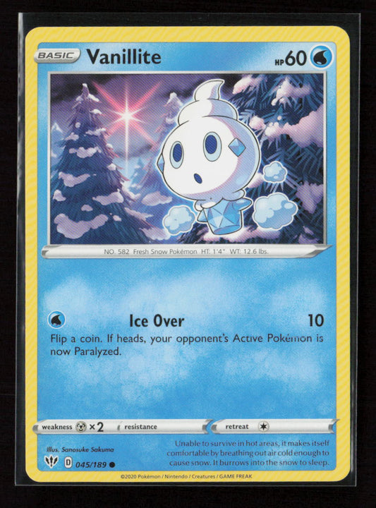 Vanillite Common SWSH03: Darkness Ablaze 045/189 LP