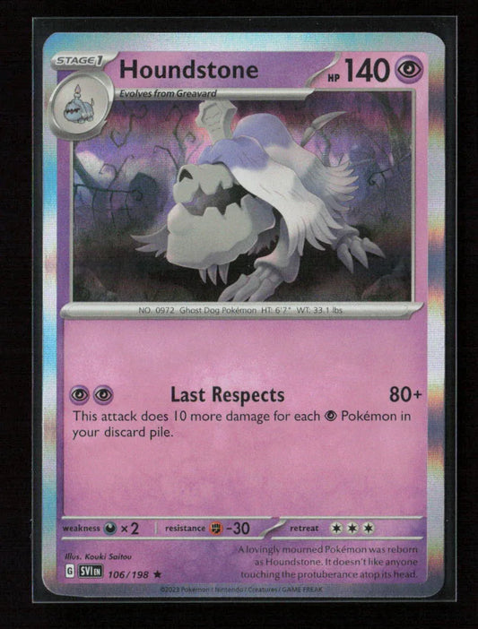 Houndstone Rare SV01: Scarlet & Violet Base Set 106/198 NM - Kang's Collectibles