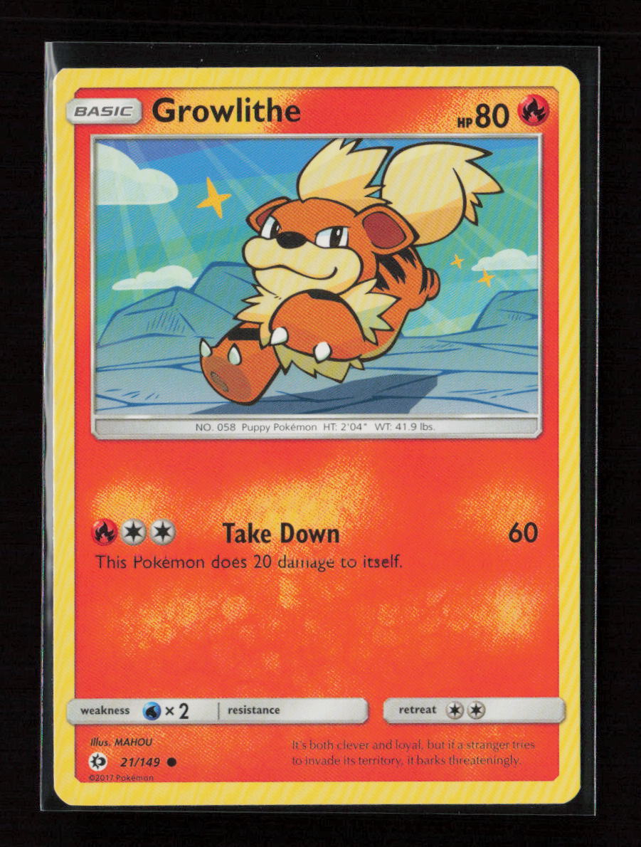 Growlithe Common SM Base Set 21/149 LP