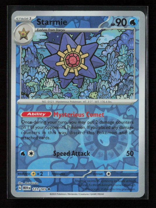 Starmie Rare SV: Scarlet & Violet 151 121/165 NM - Kang's Collectibles