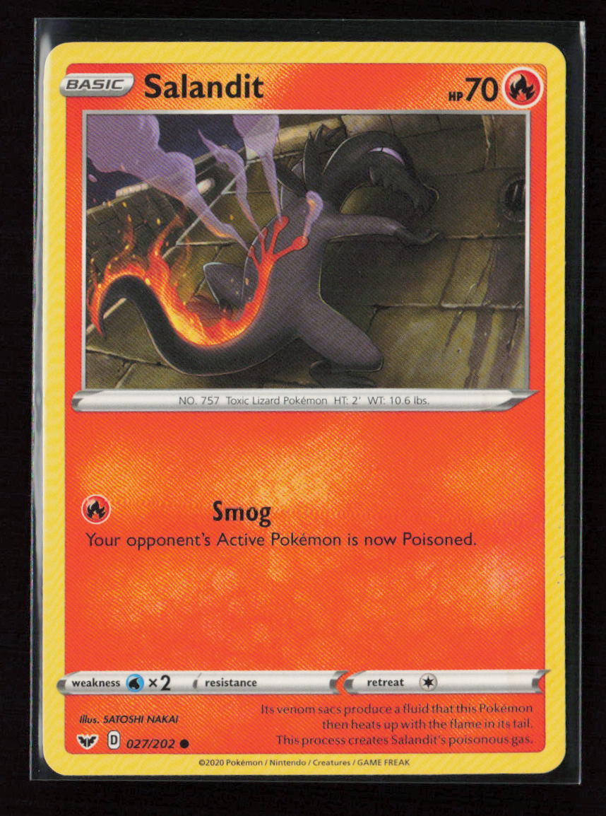 Salandit Common SWSH01: Sword & Shield Base Set 027/202 LP