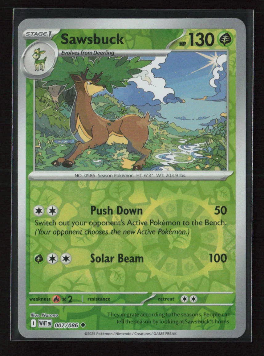 Sawsbuck Uncommon SV: White Flare 007/086 NM - Kang's Collectibles