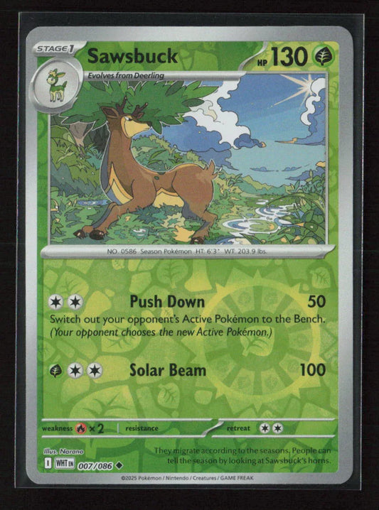 Sawsbuck Uncommon SV: White Flare 007/086 NM - Kang's Collectibles