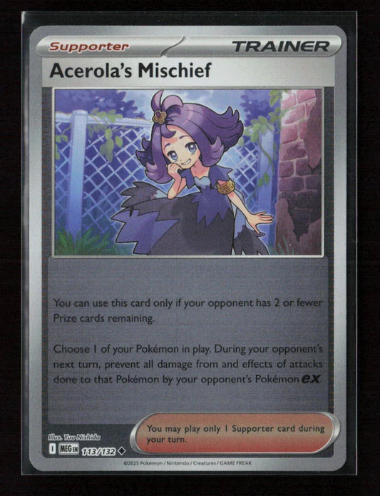 Acerola's Mischief - Uncommon ME01: Mega Evolution 113/132 NM - Kang's Collectibles