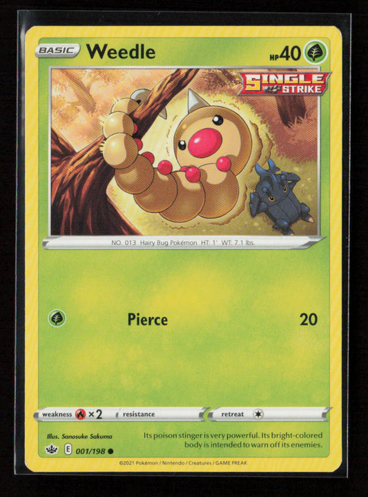 Weedle Common SWSH06: Chilling Reign 001/198 LP