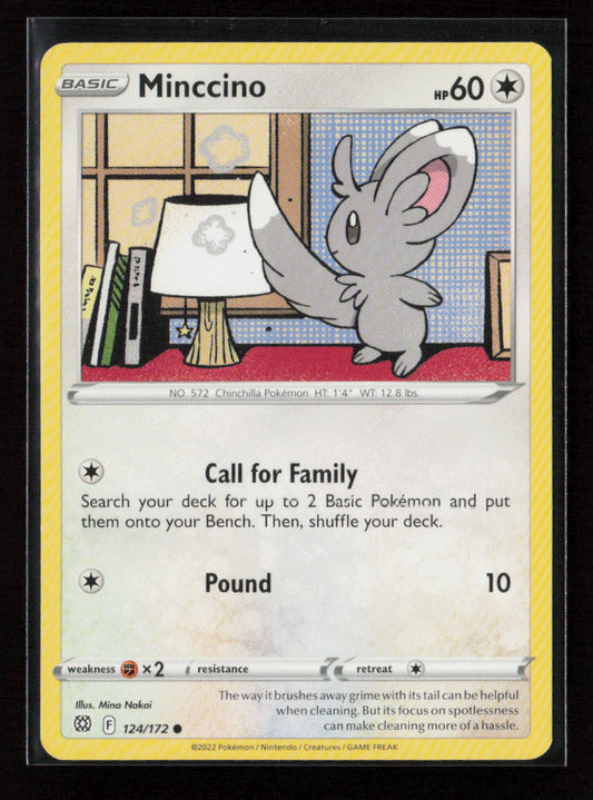 Minccino Common SWSH09: Brilliant Stars 124/172 LP
