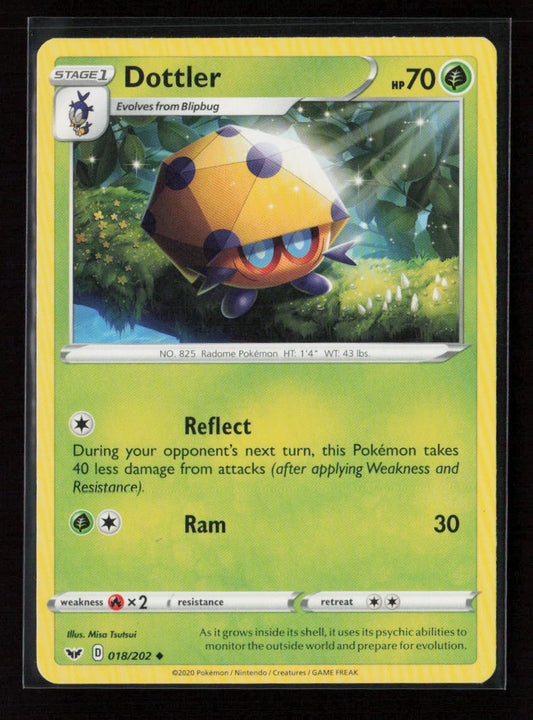 Dottler Uncommon SWSH01: Sword & Shield Base Set 018/202 LP
