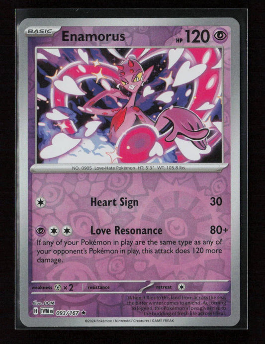 Enamorus - Rare SV06: Twilight Masquerade 093/167 NM - Kang's Collectibles