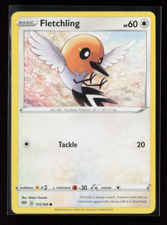Fletchling Common SWSH03: Darkness Ablaze 151/189 LP