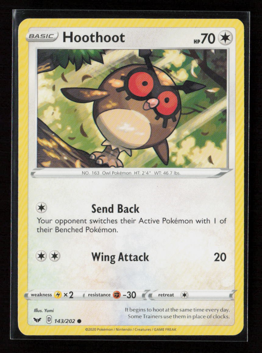 Hoothoot Common SWSH01: Sword & Shield Base Set 143/202 LP