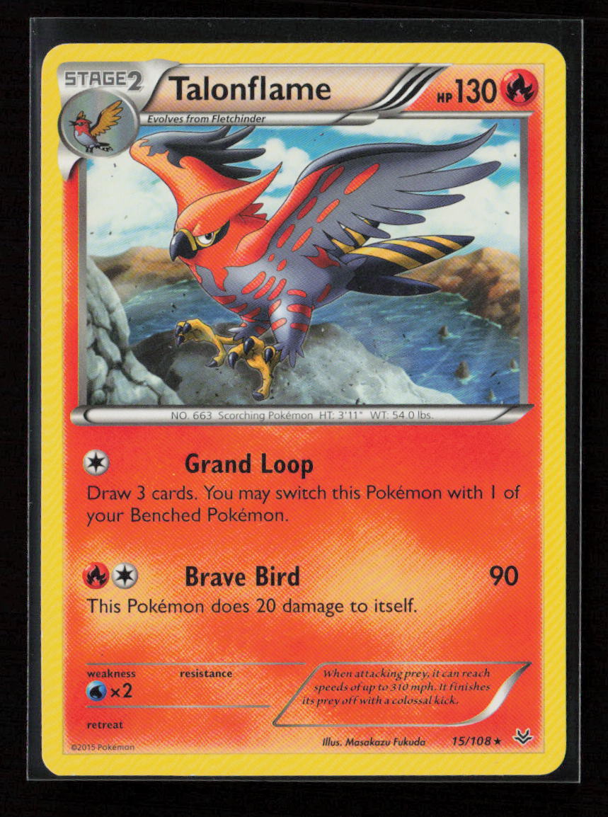 Talonflame Rare XY - Roaring Skies 15/108 LP