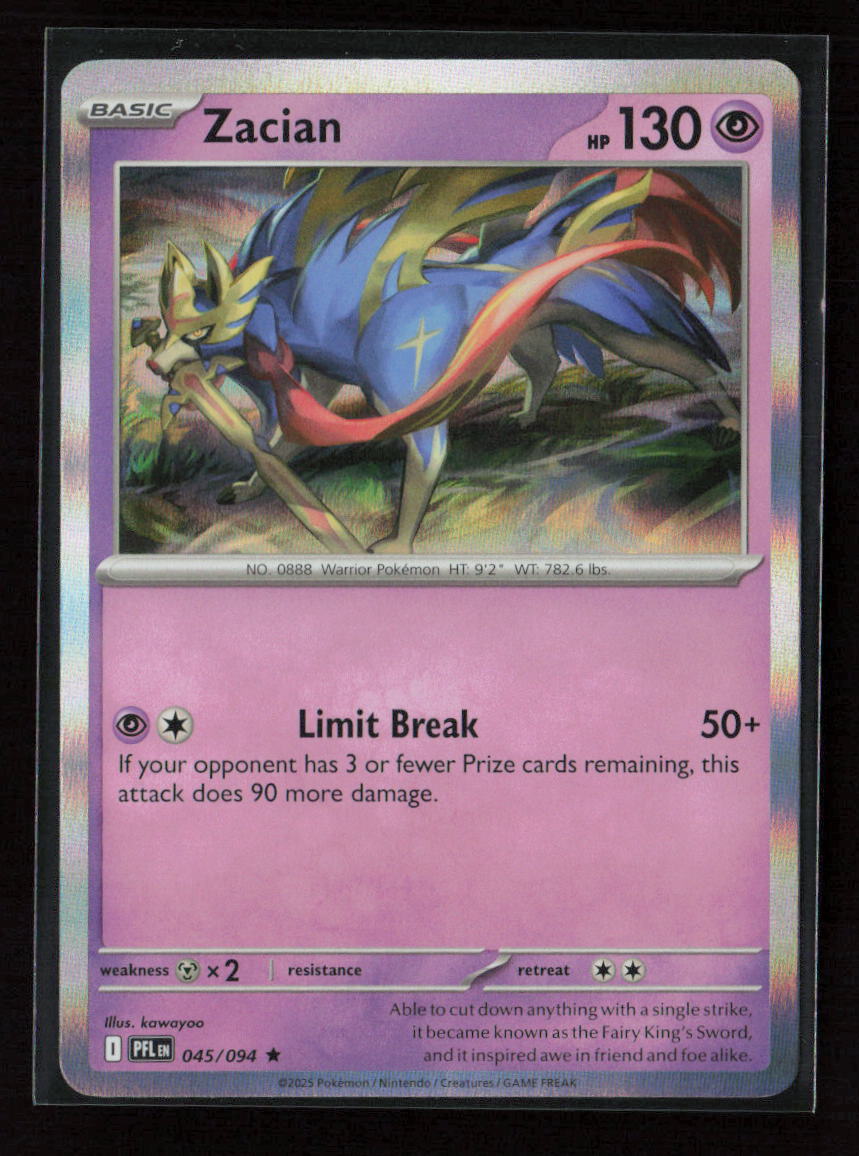 Zacian - Rare ME02: Phantasmal Flames 045/094 NM