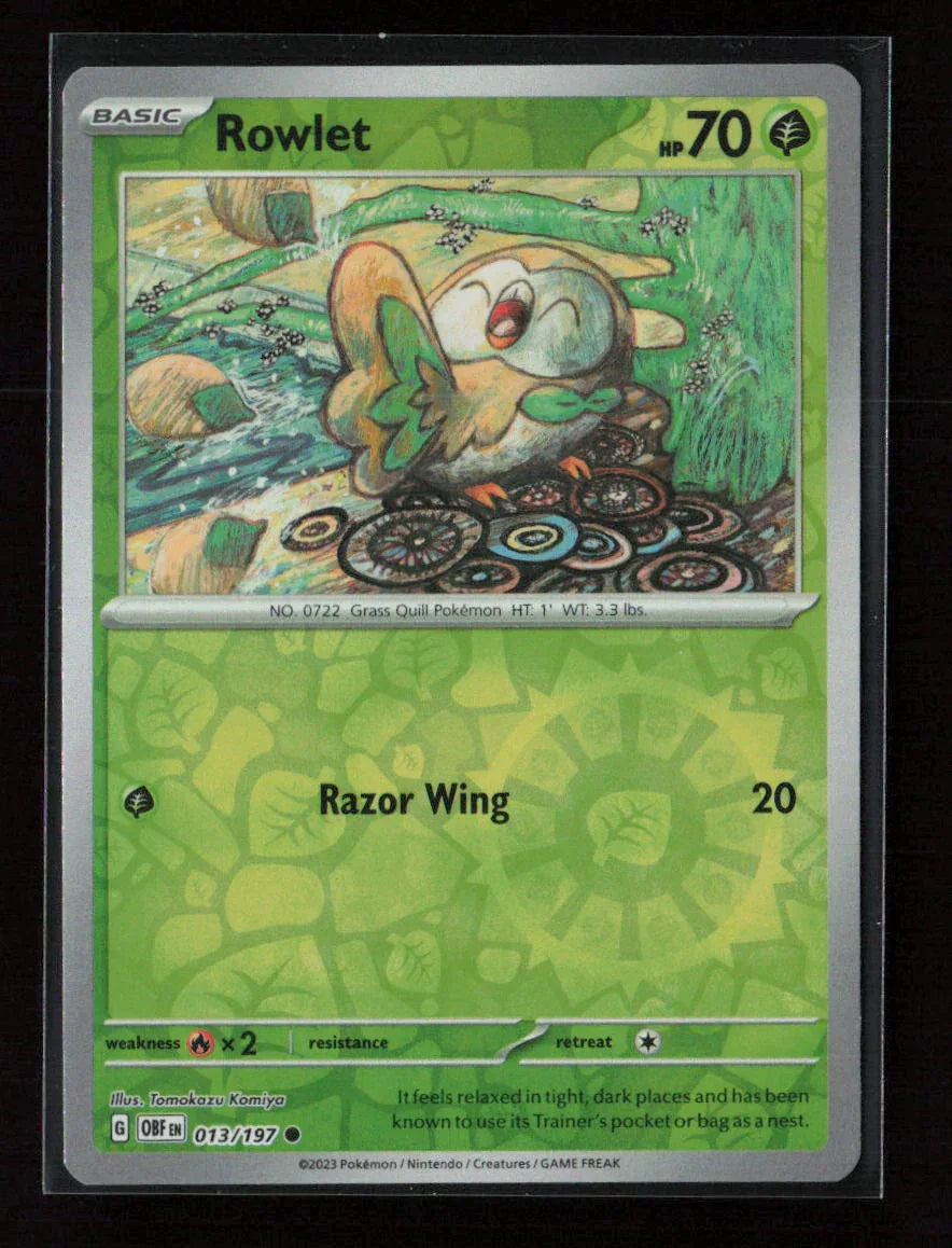 Rowlet Common SV03: Obsidian Flames 013/197 NM