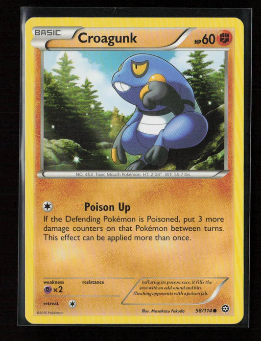 Croagunk Common XY - Steam Siege 58/114 NM - Kang's Collectibles