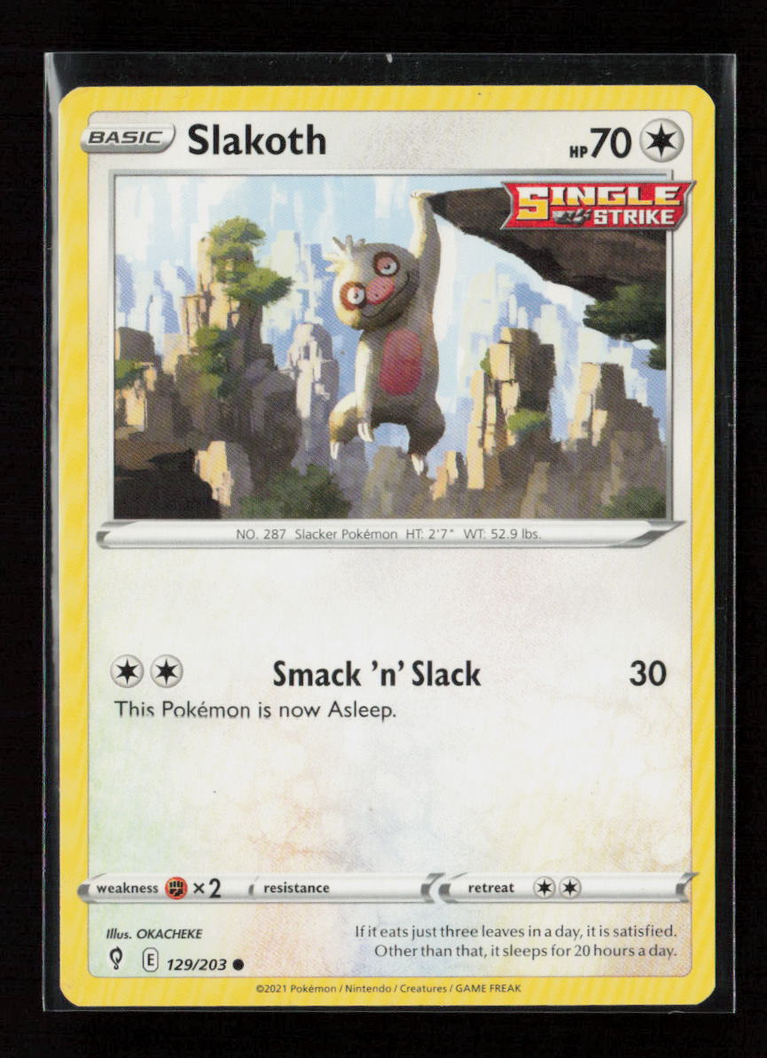 Slakoth Common SWSH07: Evolving Skies 129/203 LP
