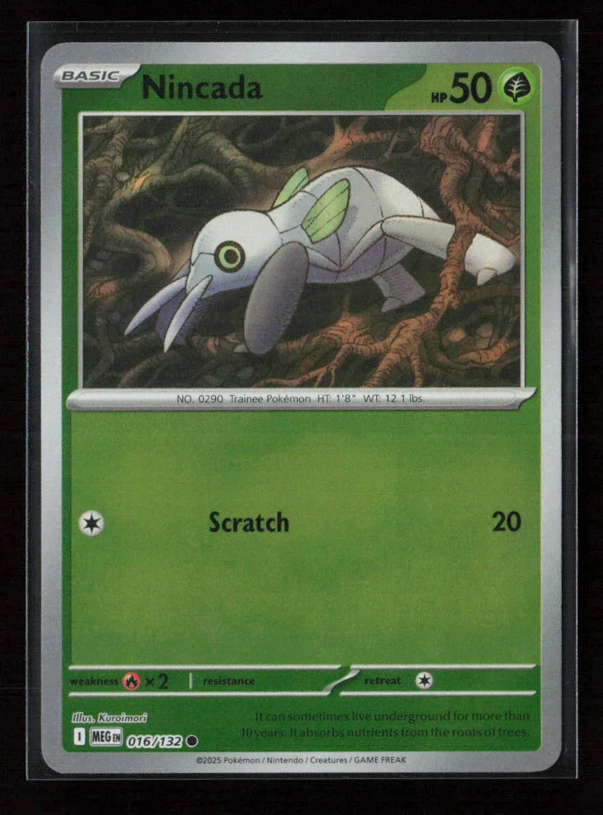 Nincada Common ME01: Mega Evolution 016/132 NM - Kang's Collectibles