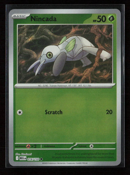 Nincada Common ME01: Mega Evolution 016/132 NM - Kang's Collectibles