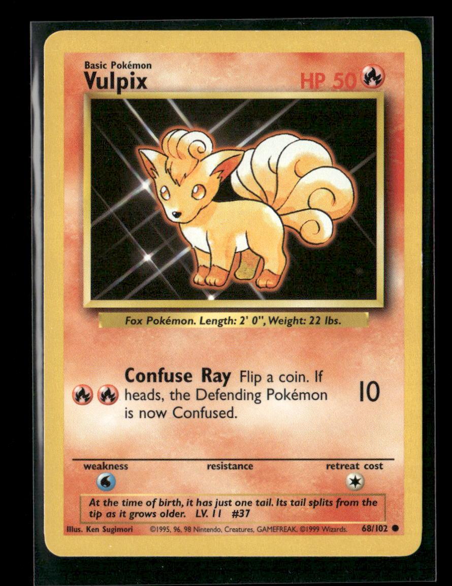 Vulpix Common Base Set 068/102 LP - Kang's Collectibles