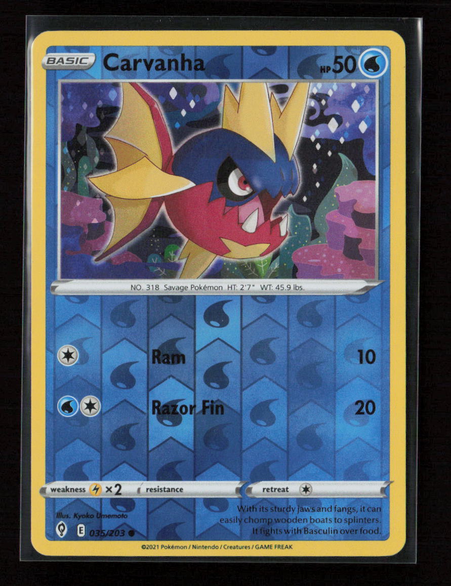 Carvanha Common SWSH07: Evolving Skies 035/203 NM