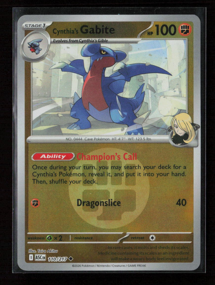 Cynthia's Gabite Uncommon ME: Ascended Heroes 110/217 NM